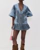 ALÉMAIS ALÉMAIS Jesse Denim Applique Mini Dress Blue - 5
