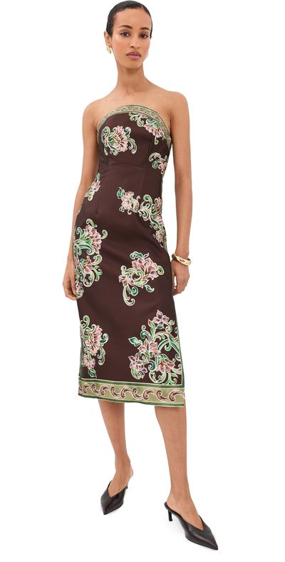 ALÉMAIS ALÉMAIS Josie Bodice Midi Dress Plum
