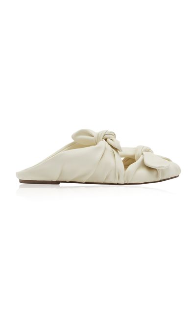 ALÉMAIS ALÉMAIS Knotted Leather Tie Slide Sandal