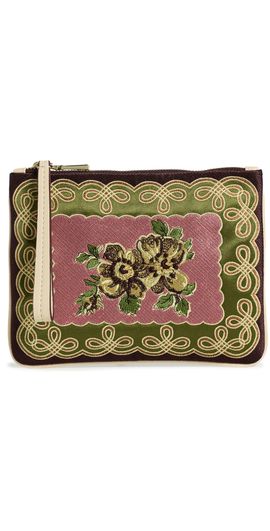 ALÉMAIS ALÉMAIS Lacey Embroidered Clutch Multi One