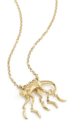 ALÉMAIS ALÉMAIS Le Jardin Monkey & Banana Necklace Gold One