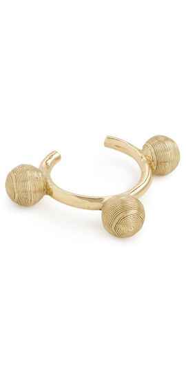 ALÉMAIS ALÉMAIS Le Jardin Spiral Ball Bangle Gold One