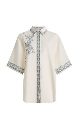 ALÉMAIS ALÉMAIS Lucky Printed Linen Shirt