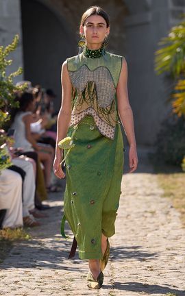 ALÉMAIS ALÉMAIS Manni Embellished Crepe Wrap Skirt