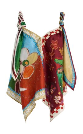 ALÉMAIS ALÉMAIS Mlak Printed SilkTwill Scarf Top