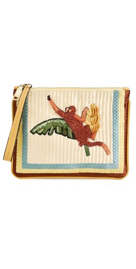 ALÉMAIS ALÉMAIS Mokshini Monkey Embroidered Clutch Multi One