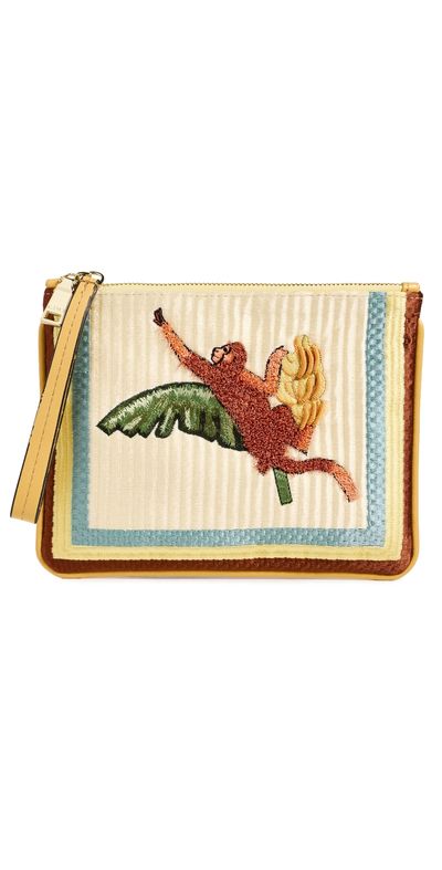 ALÉMAIS ALÉMAIS Mokshini Monkey Embroidered Clutch Multi One