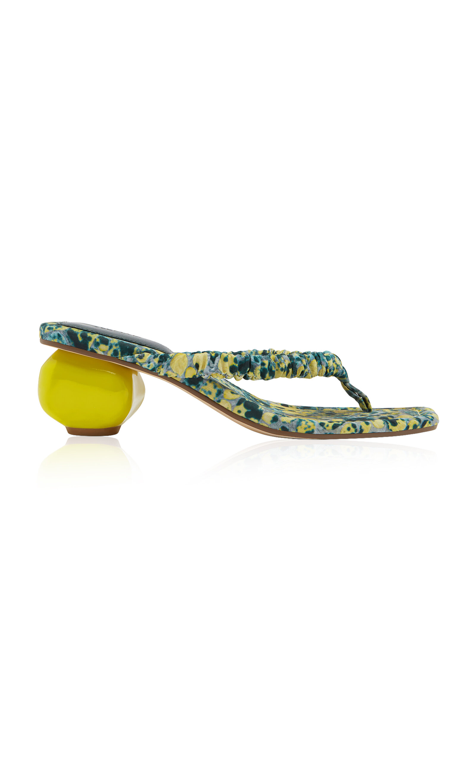 ALÉMAIS ALÉMAIS Ondina Rouched Heel Thong Sandal
