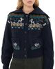 ALÉMAIS ALÉMAIS Patsy Fair Isle Knit Cardigan Ink - 1