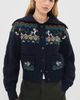 ALÉMAIS ALÉMAIS Patsy Fair Isle Knit Cardigan Ink - 2
