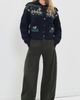 ALÉMAIS ALÉMAIS Patsy Fair Isle Knit Cardigan Ink - 5