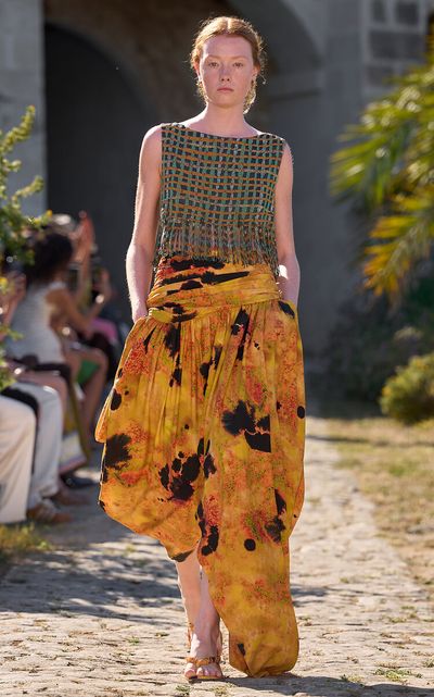 ALÉMAIS ALÉMAIS Salma Draped SilkBlend Midi Skirt