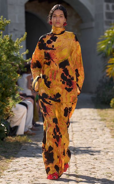 ALÉMAIS ALÉMAIS Salma Draped SilkBlend WideLeg Pants