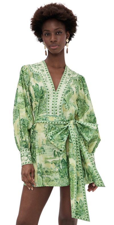 ALÉMAIS ALÉMAIS Sara Mini Dress Green