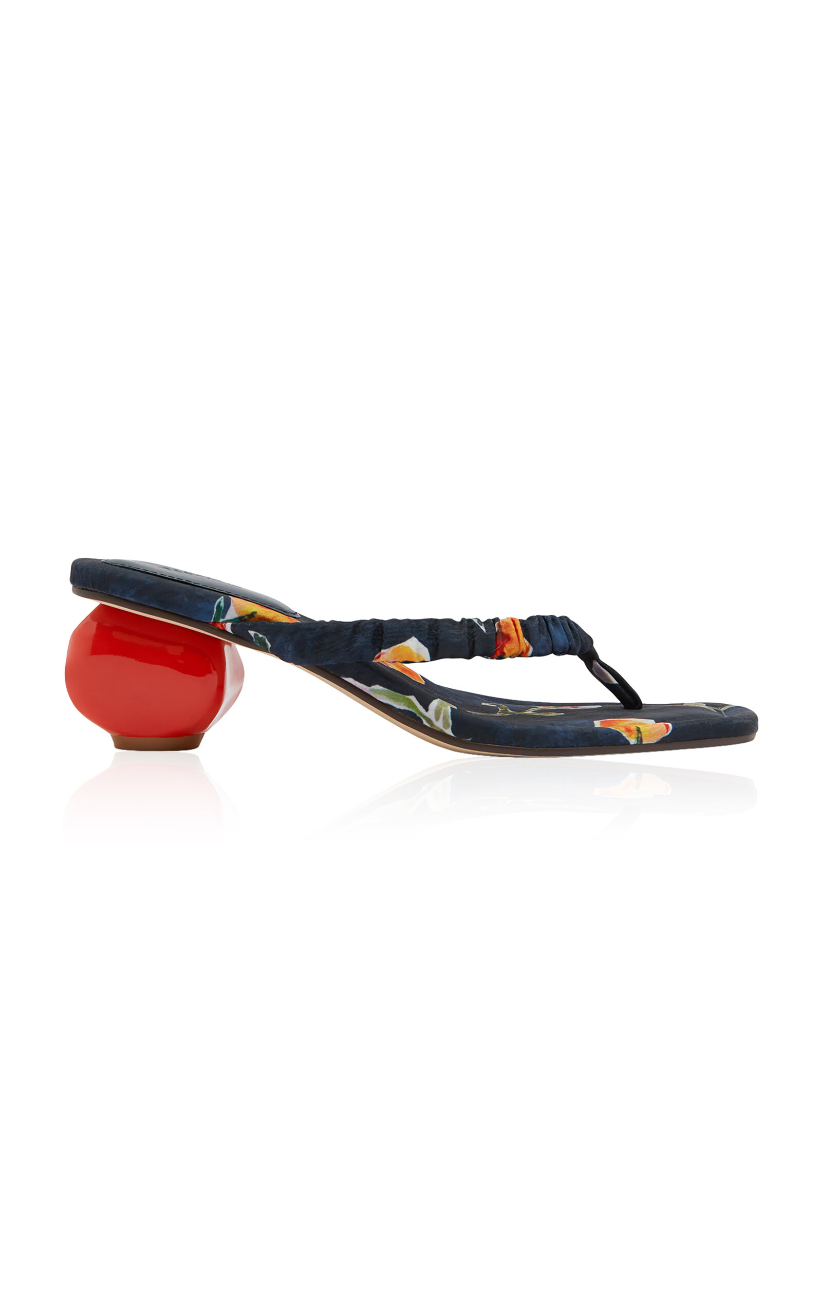 ALÉMAIS ALÉMAIS Sophie Rouched Heel Thong Sandal