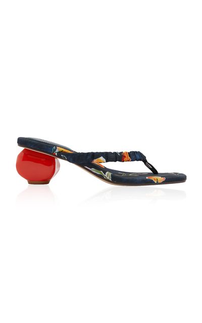 ALÉMAIS ALÉMAIS Sophie Rouched Heel Thong Sandal