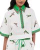 ALÉMAIS ALÉMAIS Wanda Linen Cropped Shirt Ivory - 1