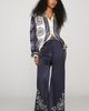 ALÉMAIS Banderra 100% Silk Satin Trousers Pants - 1