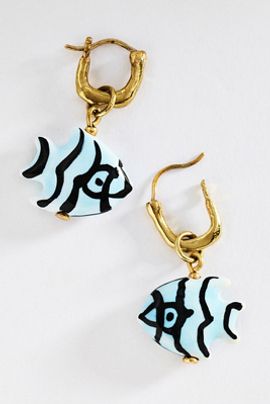 ALÉMAIS Calypso Ceramic Fish Earrings