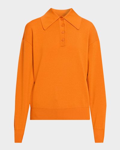 ALÉMAIS Claudia Tangerine Knit Polo