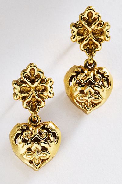 ALÉMAIS Filigree Heart Drop Earrings