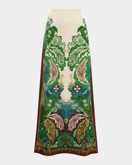 ALÉMAIS Florence Botanical Jacquard Maxi Skirt