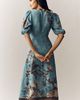 ALÉMAIS Georgie Puff Sleeve 100% Linen Midi Dress - 3