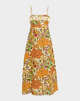 ALÉMAIS Lana Square-Neck Day Dress
