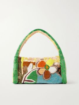 ALÉMAIS Limelight beaded mini shoulder bag
