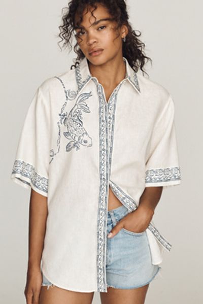 ALÉMAIS Lucky 100% Linen Buttondown Shirt