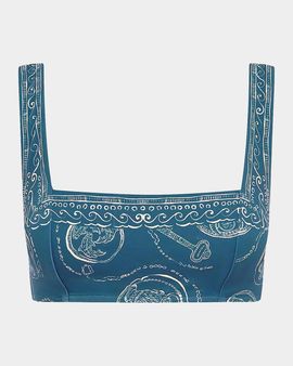 ALÉMAIS Lucky Square-Neck Bikini Top