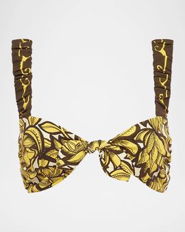 ALÉMAIS Mona Floral Tie Bikini Top