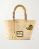 ALÉMAIS Mona logo-appliquéd woven raffia-effect bucket bag - 1
