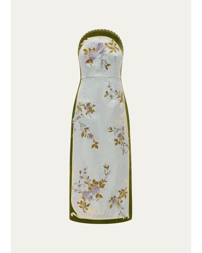 ALÉMAIS Odessa Floral Linen-Cotton Blend Midi Dress