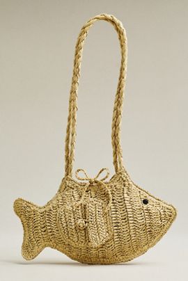 ALÉMAIS Raffia Fish Bag