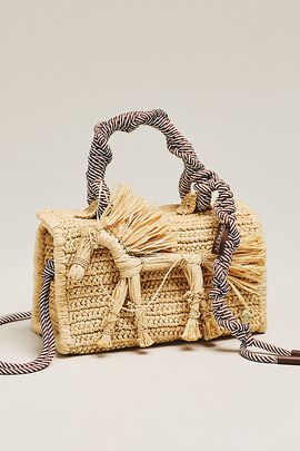 ALÉMAIS Raffia Horse Box Bag