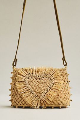 ALÉMAIS Raffia Macramé Clutch