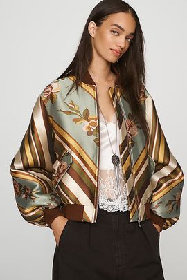 ALÉMAIS Rosa Jacquard Bomber Jacket