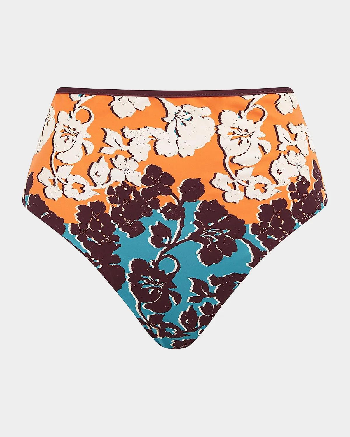 ALÉMAIS Splice Floral High-Rise Bikini Bottom
