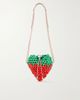 ALÉMAIS Strawberry beaded wood shoulder bag - 1