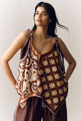 ALÉMAIS Wilson Silk Scarf Top