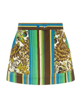 Alémais Women's Charlie Graphic Linen Miniskirt