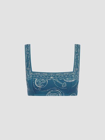 ALÉMAIS Women's Lucky Square-Neck Bikini Top