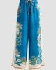 Alémais Women's Luda Floral Linen Wide-Leg Drawstring Pants - 6