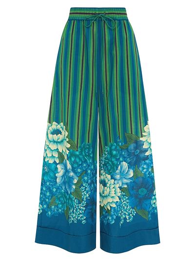 ALÉMAIS Women's Margo Striped Floral Cuffed Pants