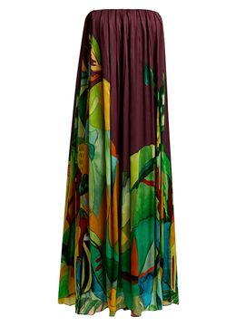 green emerald velvet dress Alemais Clam Embroidered Gown