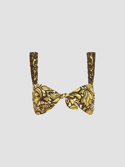 ALÉMAIS Women's Mona Floral Tie Bikini Top