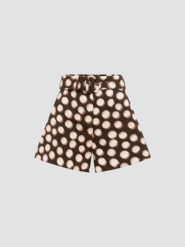 ALÉMAIS Women's Paula Polka Dot Linen Corset-Style Shorts