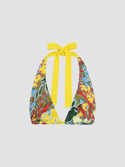 ALÉMAIS Women's Solstice Floral Halter Bikini Top