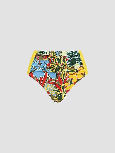 ALÉMAIS Women's Solstice Floral High-Rise Bikini Bottom